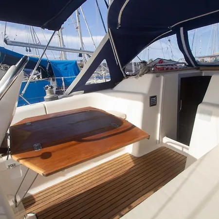 On A Sailing Boat In Botel Valencia